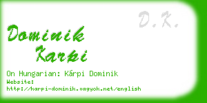 dominik karpi business card