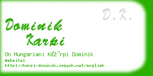 dominik karpi business card